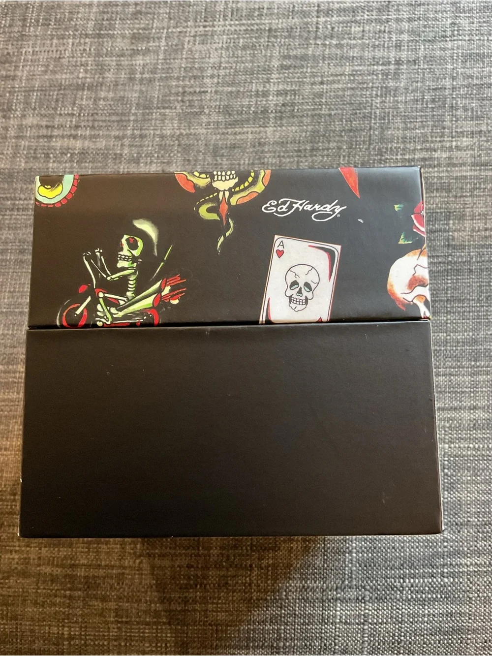 Ed Hardy Men’s Matte Black Silicone Strap Watch 46mm – NIB Love Kills Slowly
